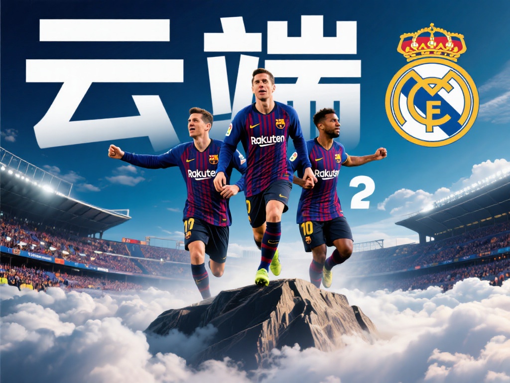 巴萨发布国家德比胜利海报:莱万、亚马尔、拉菲尼亚云端俯瞰荣耀 国家德比作为西班牙足坛最具标志性的对决之