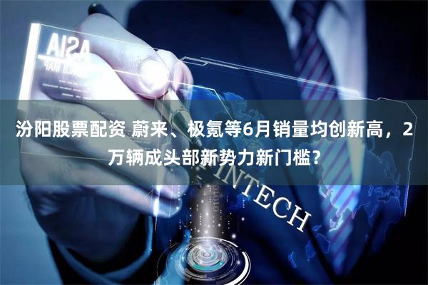 汾阳股票配资 蔚来、极氪等6月销量均创新高，2万辆成头部新势力新门槛？