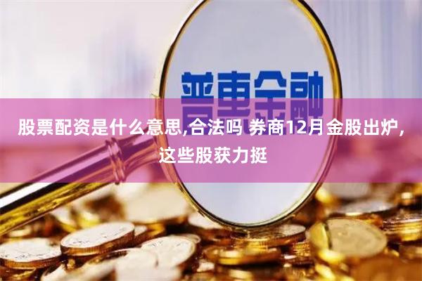 股票配资是什么意思,合法吗 券商12月金股出炉, 这些股获力挺